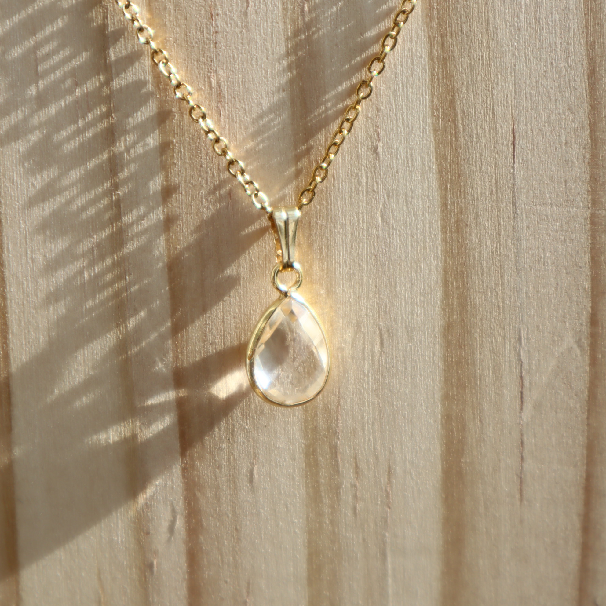 RVS ketting bergkristal