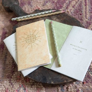 Notitieboek  pistacio met potlood