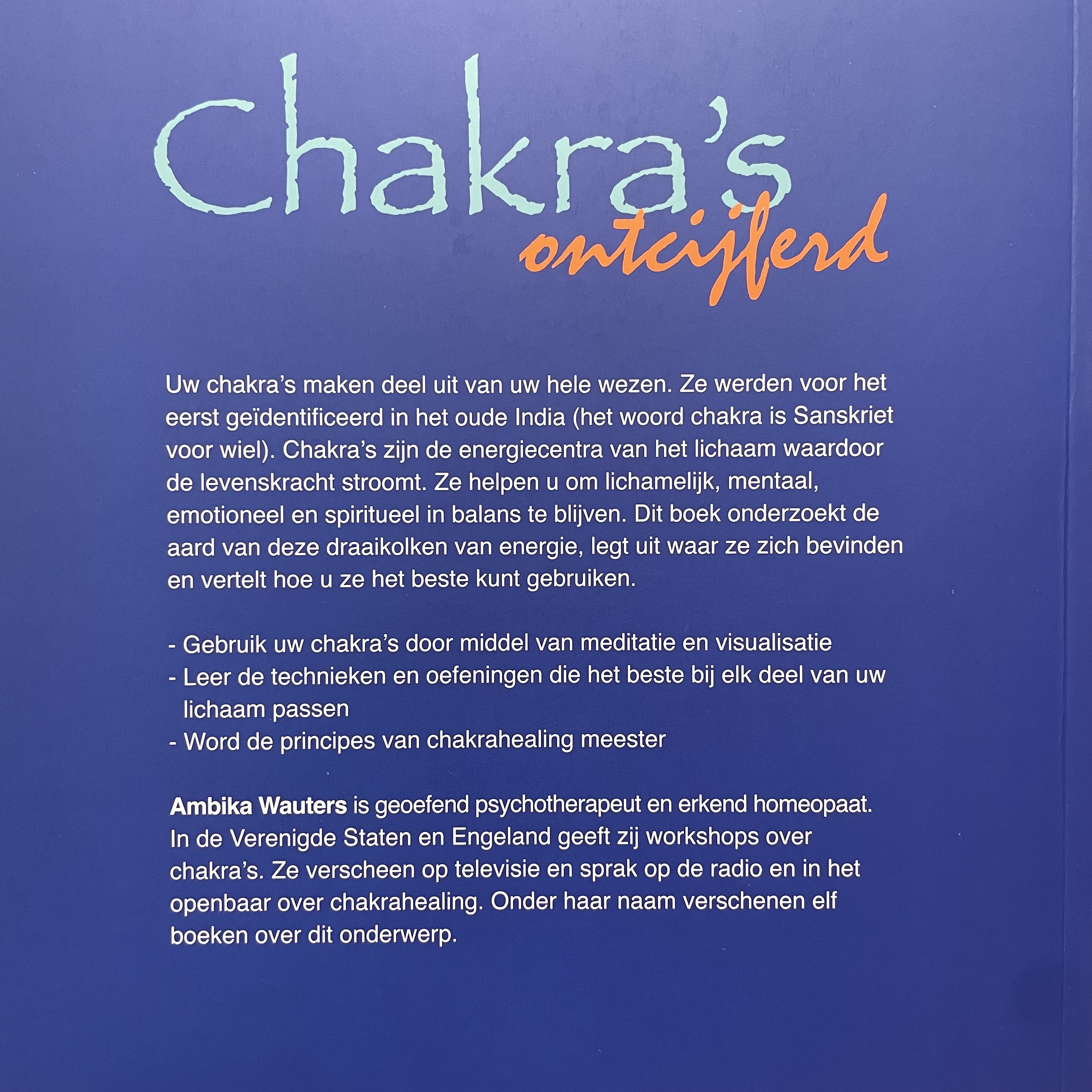 Boek chakra's ontcijferd