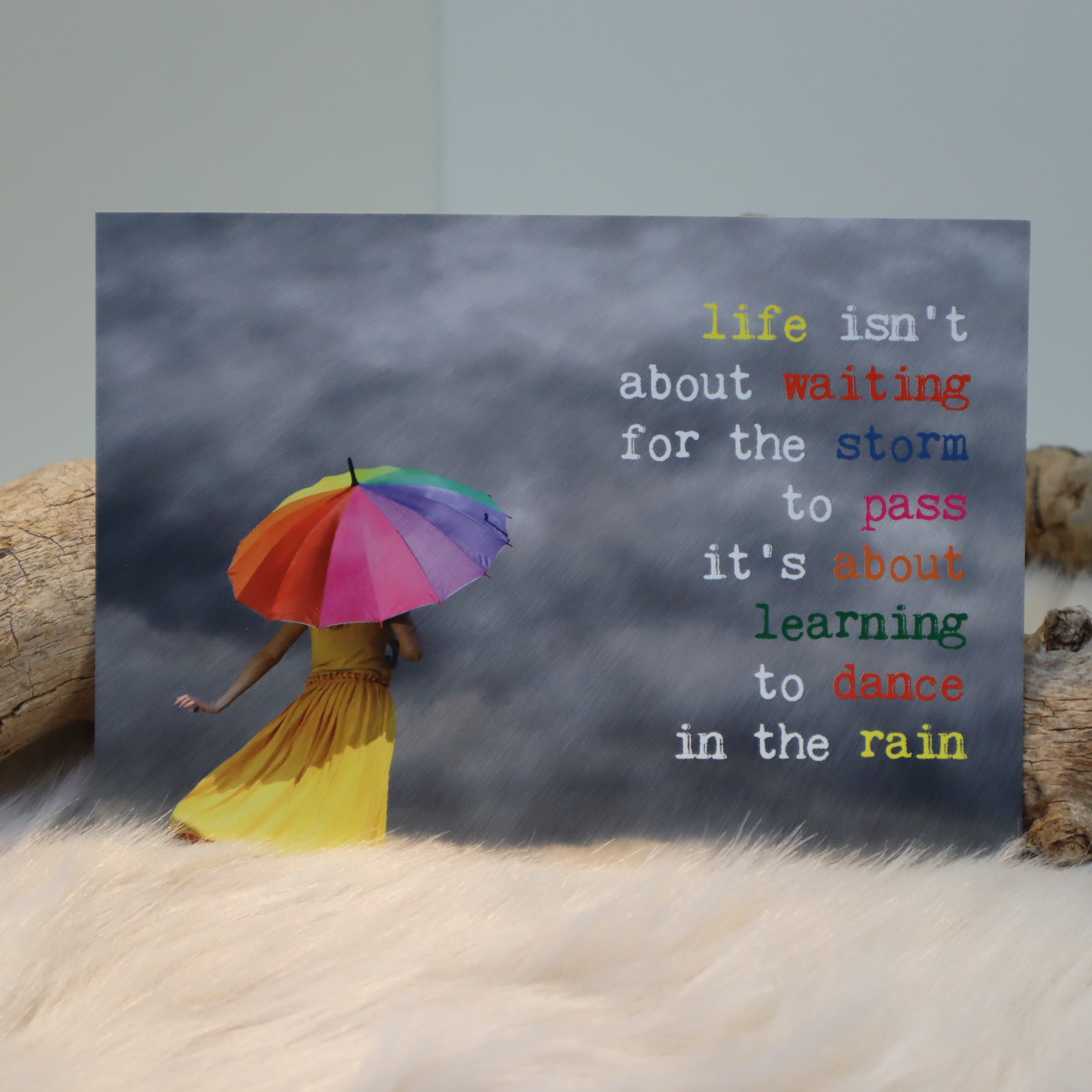 Kaart 'dance in the rain'