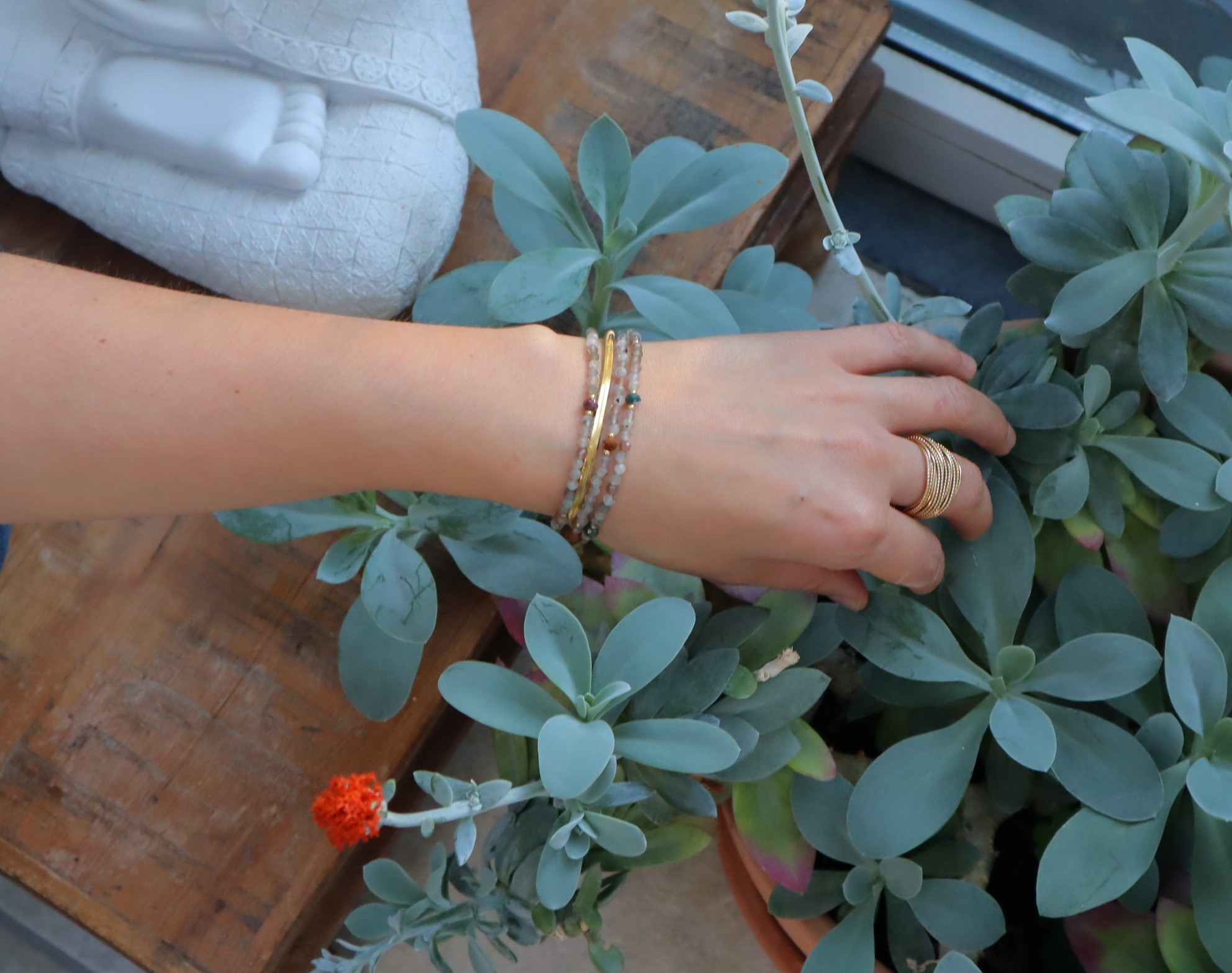 Armband Labradorite & Agaat Armband Labradorite & Agaat