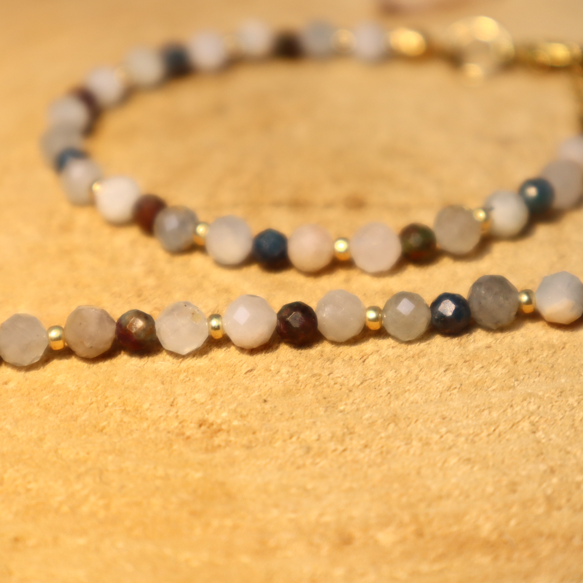 Armband met aquamarijn & saffier Armband met aquamarijn & saffier
