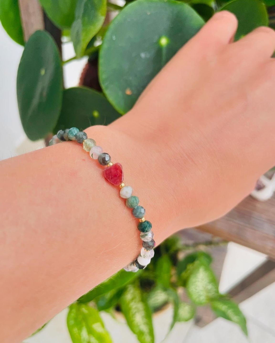 Armband Rhodoniet & Mica  
